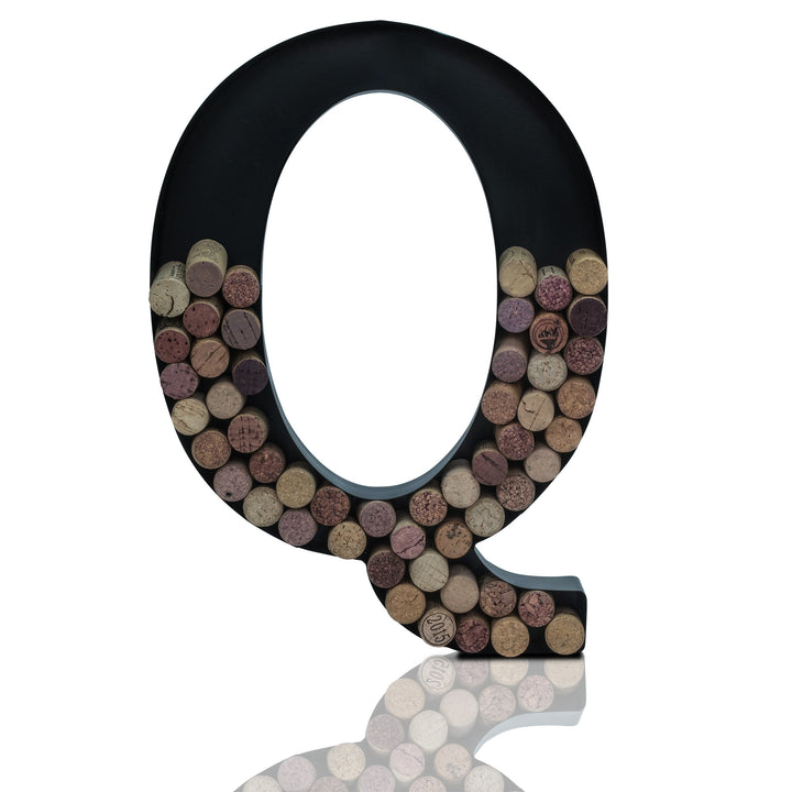 Metal Letter Wine Cork Keepsake Saver & Holder Monogram w/Free Wall Mount Kit A-Z Decor 12" x 7" x 1.75"