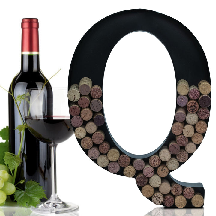 Metal Letter Wine Cork Keepsake Saver & Holder Monogram w/Free Wall Mount Kit A-Z Decor 12" x 7" x 1.75"