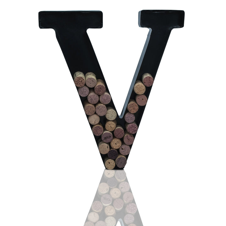 Metal Letter Wine Cork Keepsake Saver & Holder Monogram w/Free Wall Mount Kit A-Z Decor 12" x 7" x 1.75"