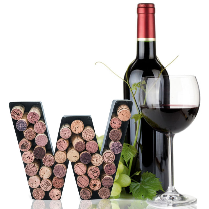 Made Easy Kit Wine Cork Holder Decorative Metal Monogram Letter for Wine Corks - Easy Mount kit Included 7" x 5.5" x 2"