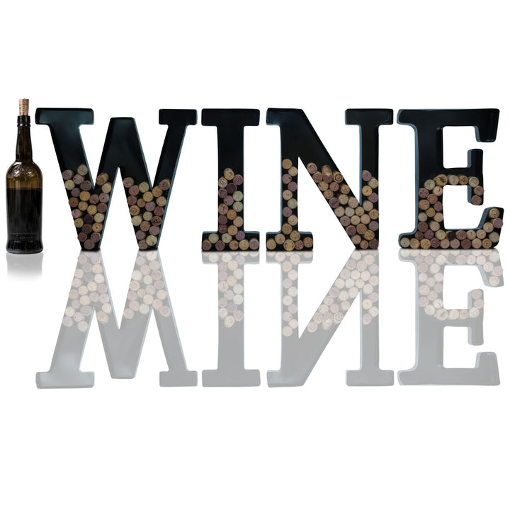 Metal Letter Wine Cork Keepsake Saver & Holder Monogram w/Free Wall Mount Kit A-Z Decor 12" x 7" x 1.75"