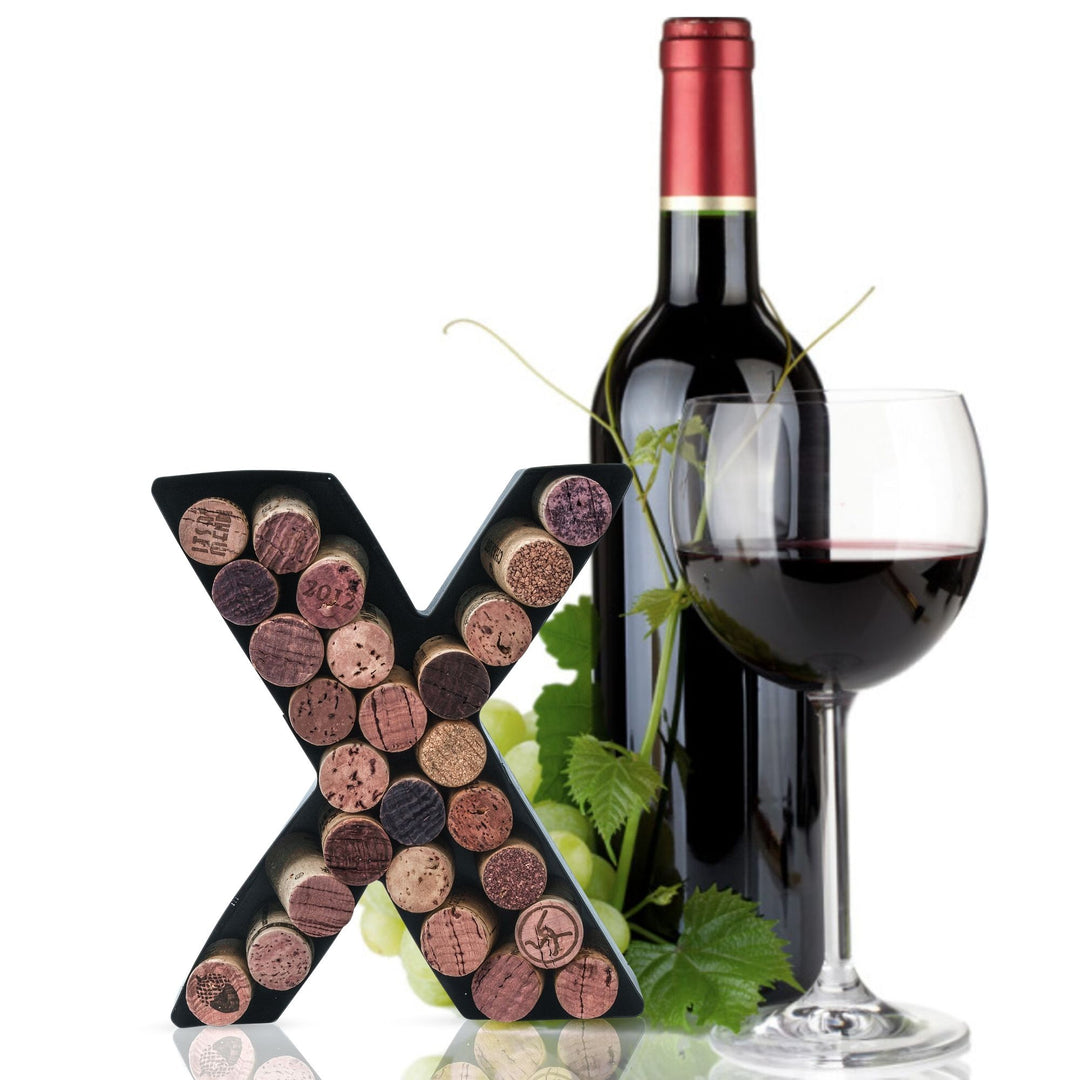 Made Easy Kit Wine Cork Holder Decorative Metal Monogram Letter for Wine Corks - Easy Mount kit Included 7" x 5.5" x 2"