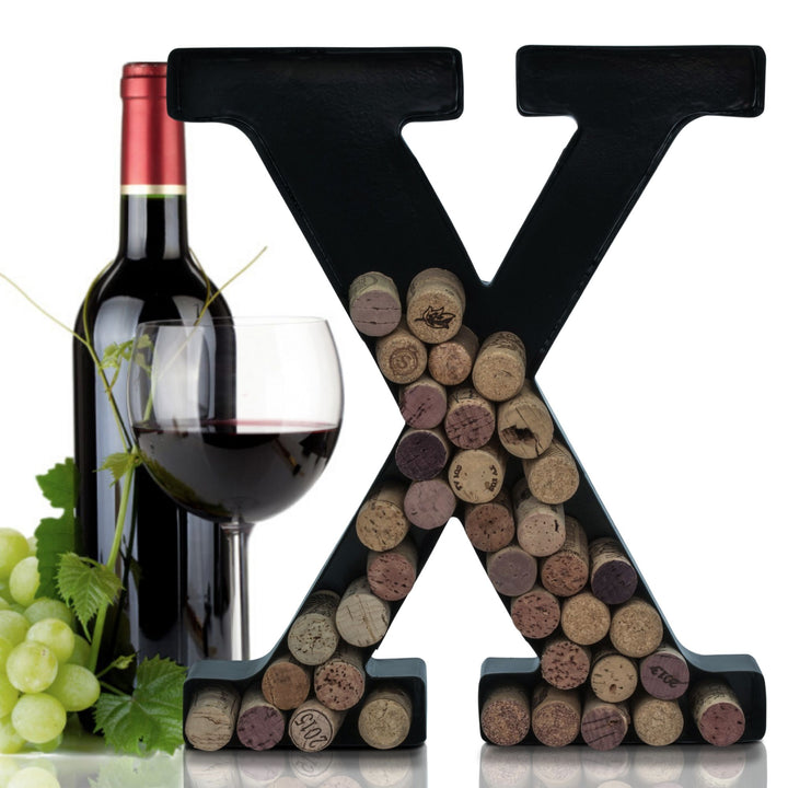 Metal Letter Wine Cork Keepsake Saver & Holder Monogram w/Free Wall Mount Kit A-Z Decor 12" x 7" x 1.75"