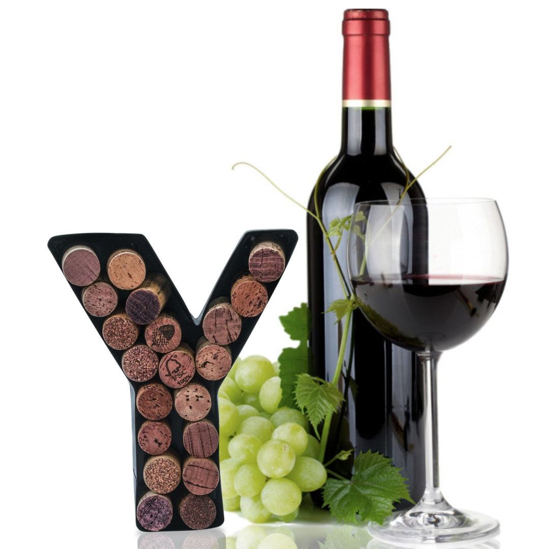 Made Easy Kit Wine Cork Holder Decorative Metal Monogram Letter for Wine Corks - Easy Mount kit Included 7" x 5.5" x 2"