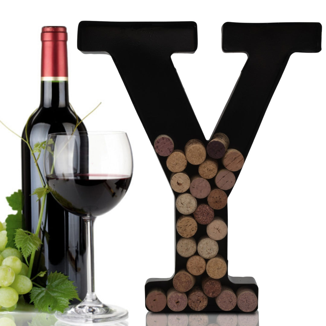 Metal Letter Wine Cork Keepsake Saver & Holder Monogram w/Free Wall Mount Kit A-Z Decor 12" x 7" x 1.75"