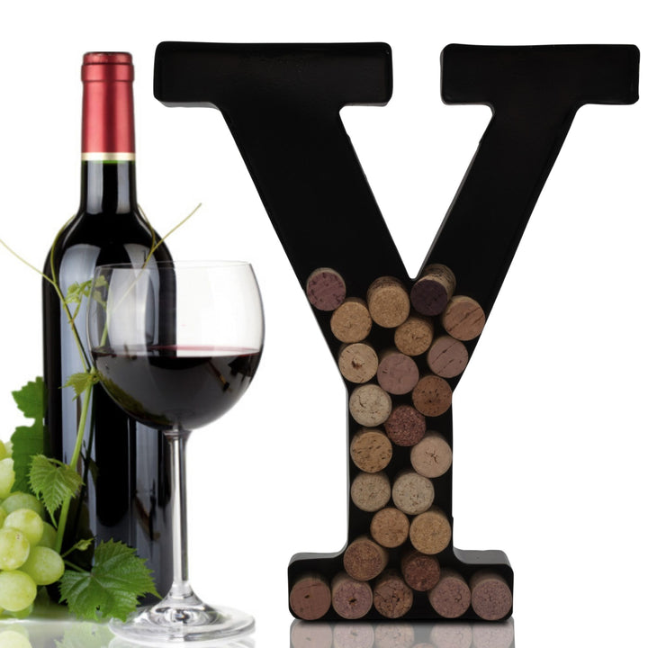 Metal Letter Wine Cork Keepsake Saver & Holder Monogram w/Free Wall Mount Kit A-Z Decor 12" x 7" x 1.75"
