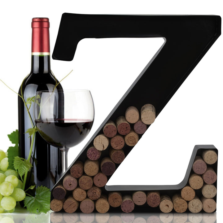 Metal Letter Wine Cork Keepsake Saver & Holder Monogram w/Free Wall Mount Kit A-Z Decor 12" x 7" x 1.75"